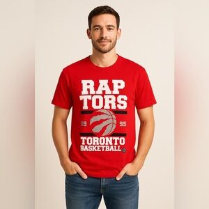 Toronto Raptors 1995 Graphic Red T-Shirt Men’s Medium